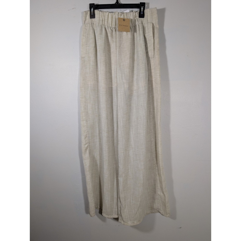 Blu Pepper Womens High Waist Wide Leg Pants Medium NEW
